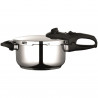 Set de 2 oale sub presiune Fagor Duo 4+6 L, 22 cm, 60/100 kPa, marcaj interior, fund IMPAKSTEEL, 5 sisteme de protecție, compatibile cu plitele cu inducție, culoare argintie
