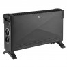 Convector Rosberg R51974FT, 2000 W, 3 trepte, ventilator turbo, termostat, protecție împotriva supraîncălzirii, negru