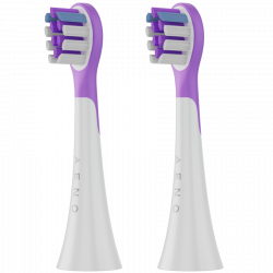 Set de 2 capete de schimb pentru periuța de dinți AENO ADBTH09V, 2 capete, duritate moale, violet