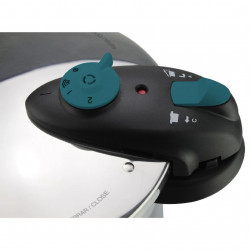 Oala sub presiune Fagor Future Step, 4+6 l, 60-100 kPa, 22 cm, 5 sisteme de protectie, fund IMPAKSTEEL, inductie, argintiu