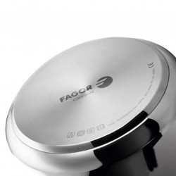 Oala sub presiune Fagor Level, 8 l, 90 kPa, 22 cm, 5 sisteme de protectie, Fund cu 3 straturi, Toate plitele inclusiv, Argintiu