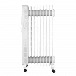 Radiator cu ulei KUMTEL KUM-1225S, 2000 W, 9 lamele, 3 trepte, termostat reglabil, rotițe, alb