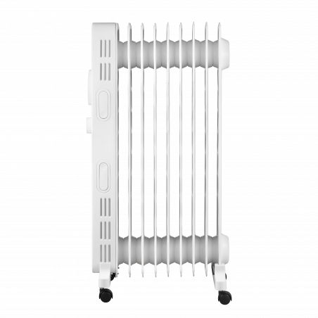Radiator cu ulei KUMTEL KUM-1225S, 2000 W, 9 lamele, 3 trepte, termostat reglabil, rotițe, alb