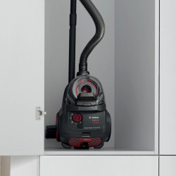 Aspirator fără sac Bosch BGS21POW2 ProPower Series 4, 750 W, 2 l, Power AirCycle, filtru HEPA, 78 dB, negru/roșu