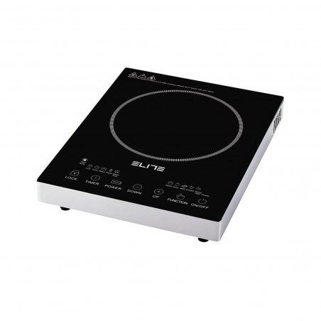 Plită cu infraroșu cu un singur ochi Elite EFP-1294BU, 2200 W, 20 cm, afișaj LED, comandă tactilă, cronometru, sticlă ceramică, oțel inoxidabil