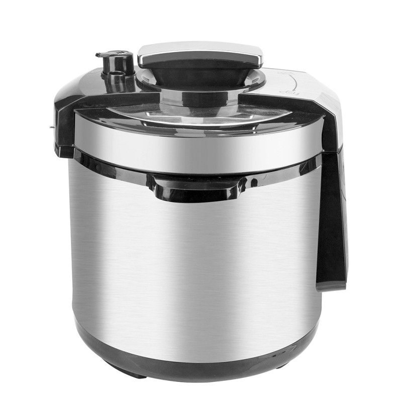 Oală sub presiune multifuncțională NostroLux NL51985H6, 1000 W, 6 l, 70 kPa, cronometru de 24 ore, 15 programe, afișaj LED mare, comandă tactilă, oțel inoxidabil