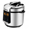 Oală sub presiune multifuncțională NostroLux NL51985H6, 1000 W, 6 l, 70 kPa, cronometru de 24 ore, 15 programe, afișaj LED mare, comandă tactilă, oțel inoxidabil