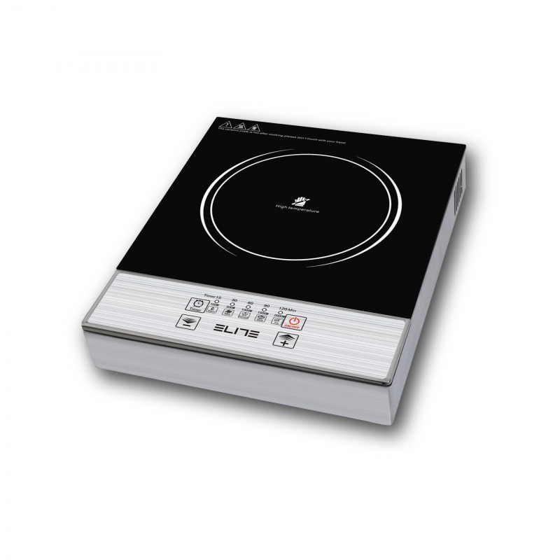 Plită cu infraroșu cu un singur ochi Elite EFP-1295TU, 2200 W, 20 cm, cronometru, sticlă ceramică, oțel inoxidabil