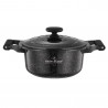 Oală Swiss Haus SH-MC28B, 7,1 l, 28 cm, acoperire ceramică Sapphire, cuptor până la 220 °C, plită cu inducție, negru