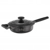Cratiță Swiss Haus SH-MDF28B, 4,5 l, 28 cm, acoperire ceramică Sapphire, cuptor până la 220 °C, plită cu inducție, negru