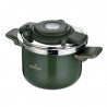 Oală sub presiune Swiss Haus SH-PC6LG, 6 l, 22 cm, structură cu trei straturi, indicator de nivel al apei, acoperire ceramică Sapphire, compatibilă cu plitele cu inducție, verde