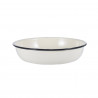 Castron emailat Rosberg R51222OR24, 24 x 5 cm, Margine rotunjita, Alb