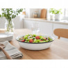Castron emailat Rosberg R51222OR20, 20 x 4,5 cm, Margine rotunjita, Alb