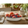 Castron emailat Rosberg R51222OR20, 20 x 4,5 cm, Margine rotunjita, Alb