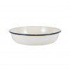 Castron emailat Rosberg R51222OR18, 18x4 cm, Margine rotunjita, Alb