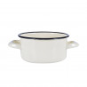 Bol emailat cu manere Rosberg R54518J14, Ø14x6,8 cm, Alb