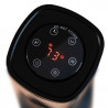 Aeroterma ceramica coloana PTC Rosberg R51970IF, 1500W, 8 m², 2 trepte, Efect de flacara, Oscilatie, Telecomanda, Negru