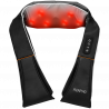 Aparat de masaj Shiatsu RENPHO U-Neck 1, 24 W, 8 capete, 2 directii, 3 niveluri de intensitate, Incalzire pana la 47 °C, Piele PU + material respirabil, Negru