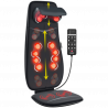 Perna de masaj Shiatsu RENPHO Neck & Back Massage Cushion - S-, 48W, 4 zone, 3 niveluri, Încălzire până la 45 °C, Reglabilă, Telecomandă, Negru