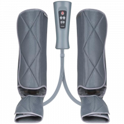 Aparat de masaj cu compresie pentru picioare RENPHO Foot & Calf Air Massager, 24 W, încălzire, 3 niveluri, moduri de masaj, memorie, indicator de încălzire, protecții, gri