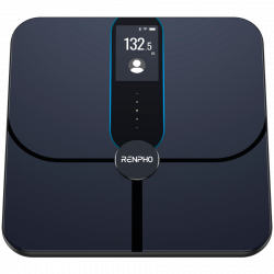 Cântar inteligent RENPHO Smart WiFi, până la 180 kg, 13 parametri, recunoașterea utilizatorului, sincronizare cu aplicații mobile, analiză prin bioimpedanță, USB-C, albastru închis