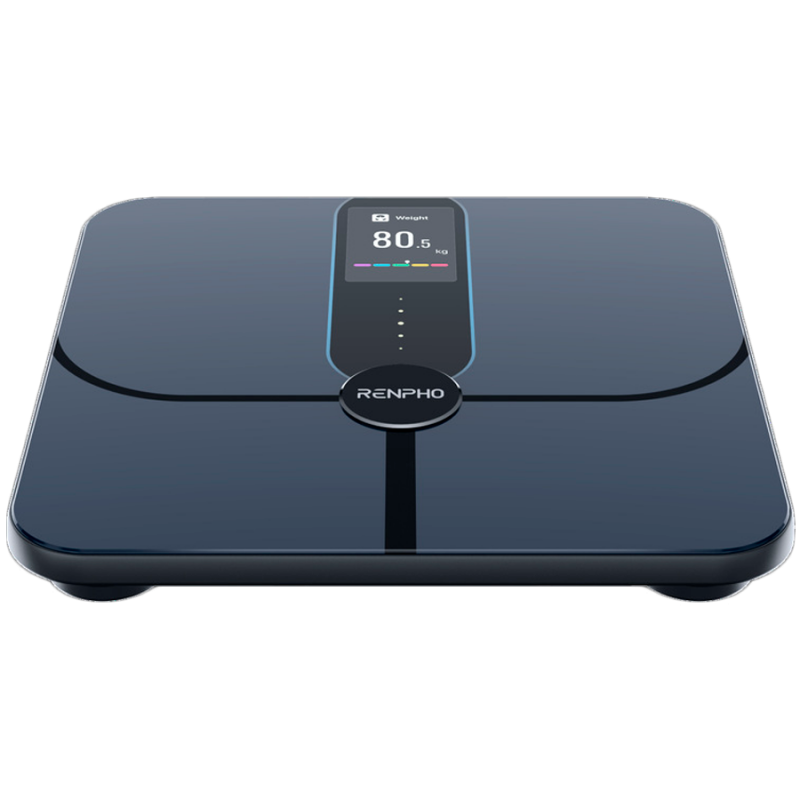 Cântar inteligent RENPHO Smart WiFi, până la 180 kg, 13 parametri, recunoașterea utilizatorului, sincronizare cu aplicații mobile, analiză prin bioimpedanță, USB-C, albastru închis