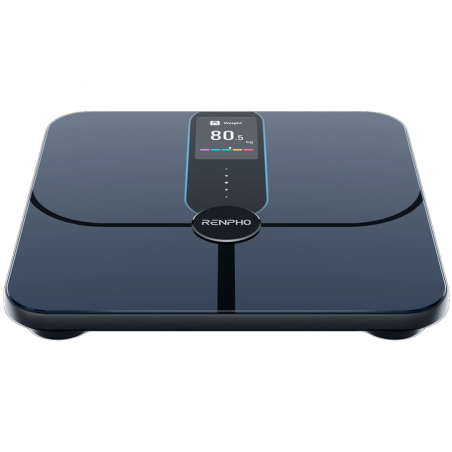 Cântar inteligent RENPHO Smart WiFi, până la 180 kg, 13 parametri, recunoașterea utilizatorului, sincronizare cu aplicații mobile, analiză prin bioimpedanță, USB-C, albastru închis