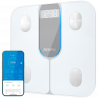 Cântar inteligent RENPHO Elis 1C, până la 200 kg, 13 indicatori, afișaj LED, aplicație mobilă, sticlă călită, alb