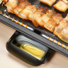Grătar teppanyaki Swiss Haus Basel Premium SH-TP70, 1800 W, 70 × 23 cm, acoperire ceramică, termostat, tavă pentru grăsime, fără BPA și PFAS, negru