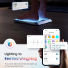 Cântar inteligent RENPHO Elis Chroma, până la 180 kg, 13 indicatori, LED, RGB, Wi-Fi, Bluetooth, 8 profiluri, recunoaștere, aplicație mobilă, USB-C, crom