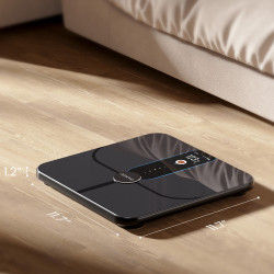 Cântar inteligent RENPHO Smart WiFi, până la 180 kg, 13 parametri, recunoașterea utilizatorului, sincronizare cu aplicații mobile, analiză prin bioimpedanță, USB-C, albastru închis