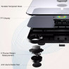 Cântar inteligent RENPHO Smart WiFi, până la 180 kg, 13 parametri, recunoașterea utilizatorului, sincronizare cu aplicații mobile, analiză prin bioimpedanță, USB-C, albastru închis