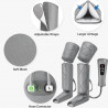 Aparat de masaj cu compresie pentru picioare RENPHO Foot & Calf Air Massager, 24 W, încălzire, 3 niveluri, moduri de masaj, memorie, indicator de încălzire, protecții, gri