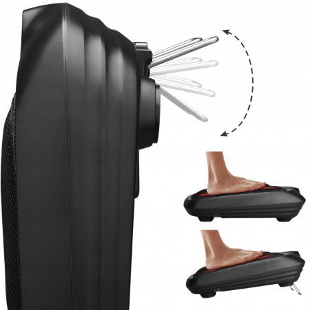Aparat de masaj Shiatsu pentru picioare RENPHO Shiatsu Home Foot Sole Massager, 30 W, 6 capete, 18 puncte, 2 viteze, încălzire, înclinare și înălțime reglabile, husă lavabilă, negru