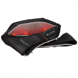 Aparat de masaj Shiatsu RENPHO U-Neck 1, 24 W, 8 capete, 2 directii, 3 niveluri de intensitate, Incalzire pana la 47 °C, Piele PU + material respirabil, Negru