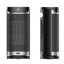 Încălzitor cu ventilator DREO Solaris 619, 2000 W, 20 m², PTC, 5 moduri de funcționare, 8 niveluri de protecție, cronometru, telecomandă, rotire la 70°, 5–35 °C, Negru/gri
