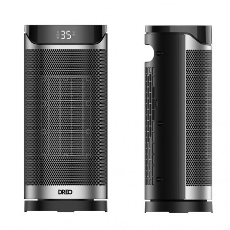 Încălzitor cu ventilator DREO Solaris 619, 2000 W, 20 m², PTC, 5 moduri de funcționare, 8 niveluri de protecție, cronometru, telecomandă, rotire la 70°, 5–35 °C, Negru/gri