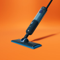 Mop electric Philips OneUp 3000 XV3101/01, 50 min, 50 m², 312/270 ml, cap rotativ la 360°, indicator LED, încărcare USB-C, albastru