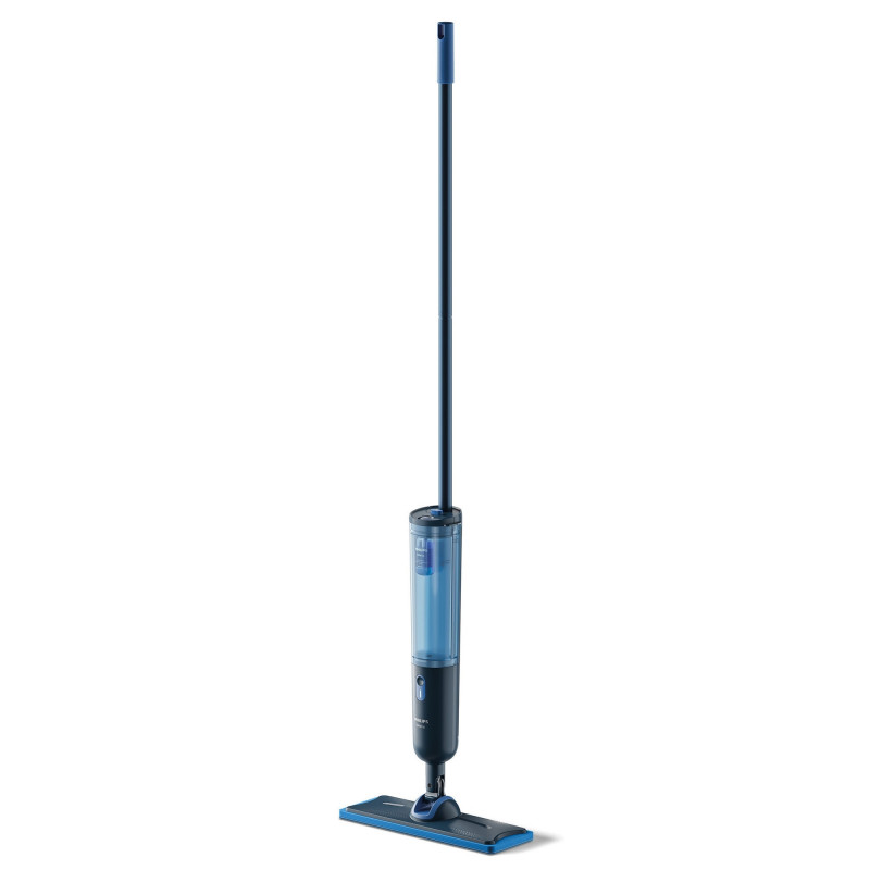 Mop electric Philips OneUp 3000 XV3101/01, 50 min, 50 m², 312/270 ml, cap rotativ la 360°, indicator LED, încărcare USB-C, albastru