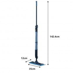Mop electric Philips OneUp 3000 XV3101/01, 50 min, 50 m², 312/270 ml, cap rotativ la 360°, indicator LED, încărcare USB-C, albastru