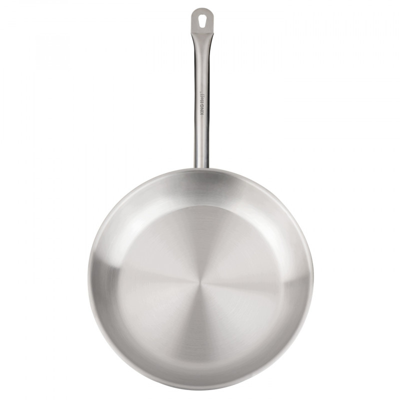 Tigaie Kinghoff KH 2020, 28 cm, Otel inoxidabil - 21CT, Uz casnic si profesional, Cuptor pana la 240°C, Toate plitele inclusiv inductie, Argintiu