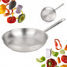 Tigaie Kinghoff KH 2020, 28 cm, Otel inoxidabil - 21CT, Uz casnic si profesional, Cuptor pana la 240°C, Toate plitele inclusiv inductie, Argintiu