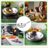 Tigaie Kinghoff KH 2020, 28 cm, Otel inoxidabil - 21CT, Uz casnic si profesional, Cuptor pana la 240°C, Toate plitele inclusiv inductie, Argintiu