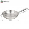 Tigaie Kinghoff KH 2019, Otel inoxidabil - 21CT, 24 cm, Uz casnic si profesional, Cuptor pana la 240°C, Toate plitele inclusiv inductie, Argintiu