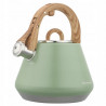 Ceainic cu fluier Klausberg KB 9062, 2,5 l, oțel inoxidabil, mâner care nu se încălzește, compatibil cu plitele cu inducție, verde