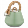 Ceainic cu fluier Klausberg KB 9062, 2,5 l, oțel inoxidabil, mâner care nu se încălzește, compatibil cu plitele cu inducție, verde