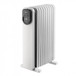Radiator cu ulei Midea MHO2009RCPW, 2000 W, 20 m², 9 aripioare, 3 trepte de încălzire, afișaj LED, temporizator, alb