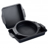Set de 3 vase de copt Swiss Haus SH-3BSB, oțel carbon, LFGB, acoperire ceramică Sapphire, cuptor până la 230 °C, negru