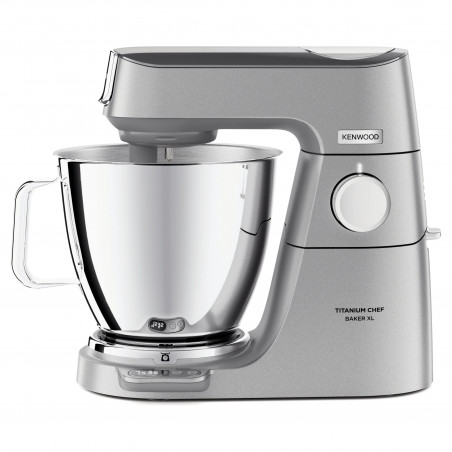 Mixer planetar Kenwood Chef Baker XL KVL85.004SI, 1200 W, 2 boluri de 5/7 l, Comanda electronica, Functie pulse, EasyWeigh™, Argintiu