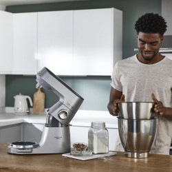 Mixer planetar Kenwood Chef Baker XL KVL85.004SI, 1200 W, 2 boluri de 5/7 l, Comanda electronica, Functie pulse, EasyWeigh™, Argintiu